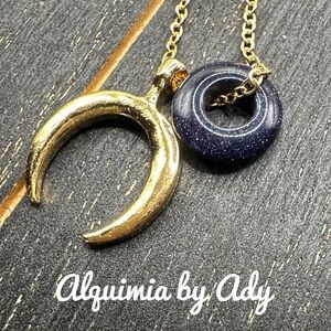 SANDSTONE CIRCLE 18K GOLD PLATED CHOKER NECKLACE